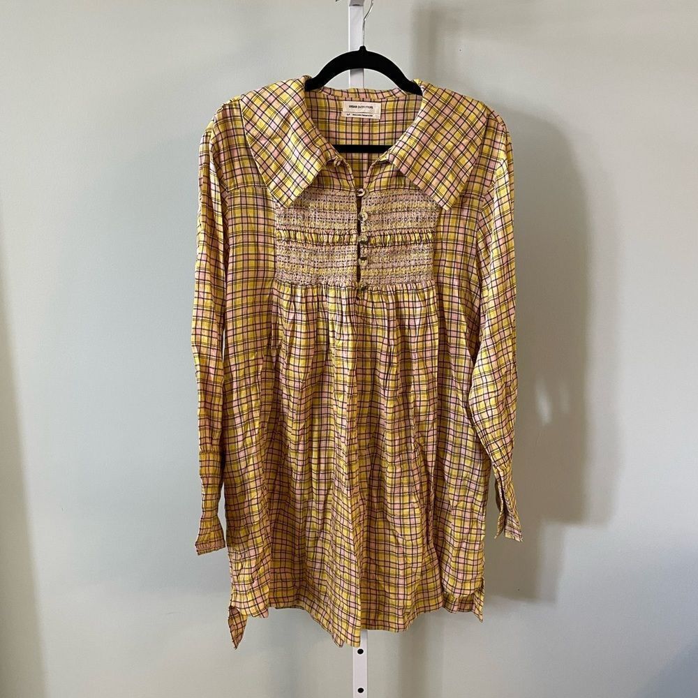 Urban Outfitters Yellow Plaid Tunic